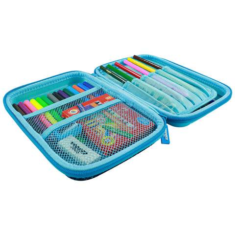 Image of Smily kiddos Bling pencil case Rain Bow unicorn Light Blue