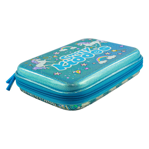 Image of Smily kiddos Bling pencil case Rain Bow unicorn Light Blue