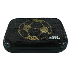 Smily kiddos Bling pencil case Football Black