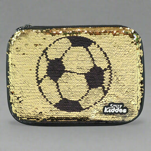 Smily kiddos Bling pencil case Football Black