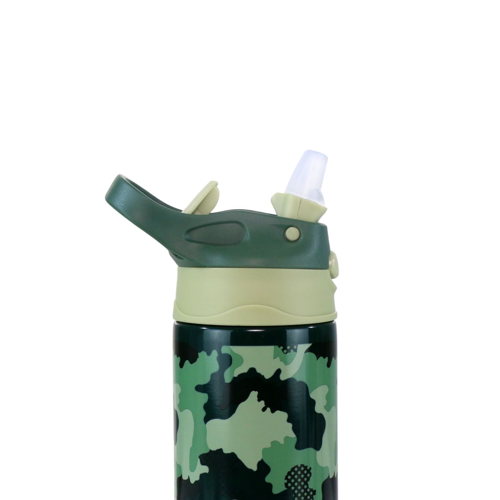 Smily Kiddos Insulated Water Bottle 600ml - Camo Theme Green