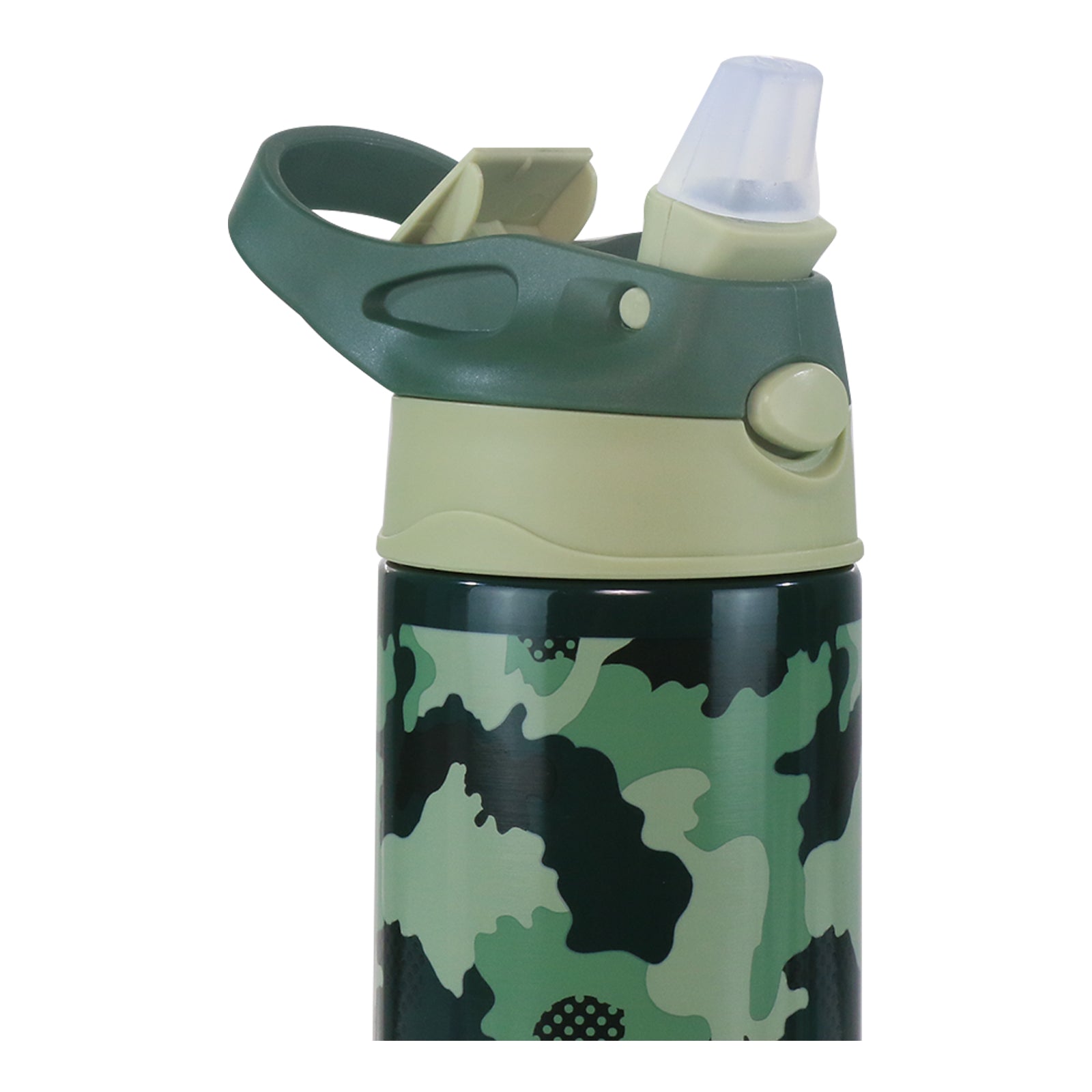 Smily Kiddos Insulated Water Bottle 600ml : Butterfly/Camo Theme (Pack of 2)