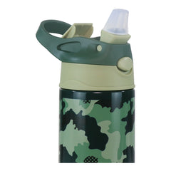 Smily Kiddos Insulated Water Bottle 600ml : Butterfly/Camo Theme (Pack of 2)