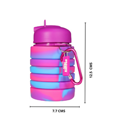 Smily Kiddos Silicone Expandable & Foldable Water Bottle Purple & Pink