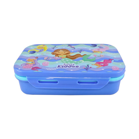 Image of Smily Kiddos Small Brunch Stainless Steel Lunch Box - Mermaid Theme