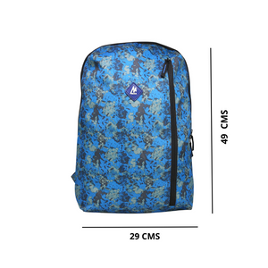 Mike City Backpack V2 Abstract Print - Blue