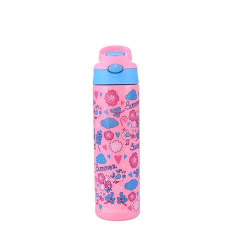 Image of Smily Kiddos Insulated Water Bottle 600ml - Summer Theme Pink