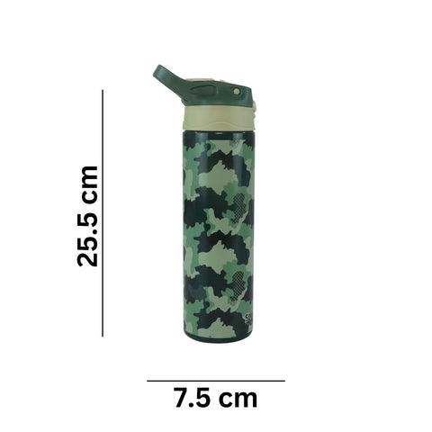 Image of Smily Kiddos Insulated Water Bottle 600ml : Butterfly/Camo Theme (Pack of 2)
