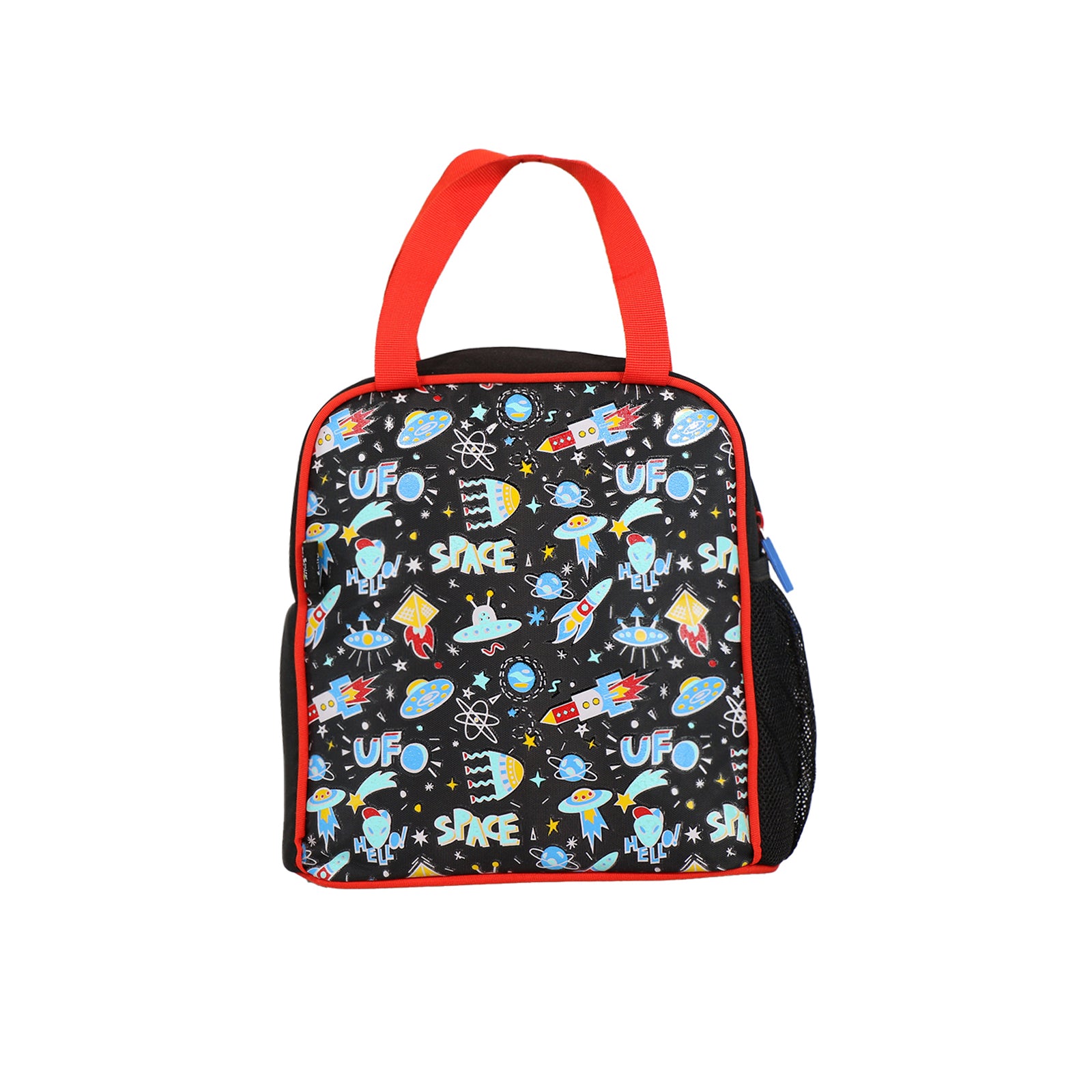 Smily Space theme combo-backpack, sling bag, messenger bag, lunch bag and pouch