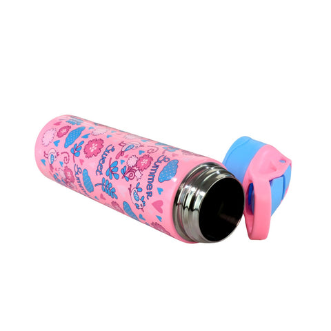 Image of Smily Kiddos Insulated Water Bottle 600ml - Summer Theme Pink