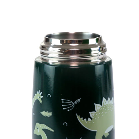 Image of Smily Kiddos Insulated Water Bottle 450ml - Dino Theme Green