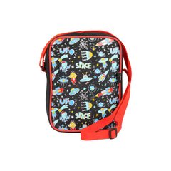Smily Space theme combo-backpack, sling bag, messenger bag, lunch bag and pouch
