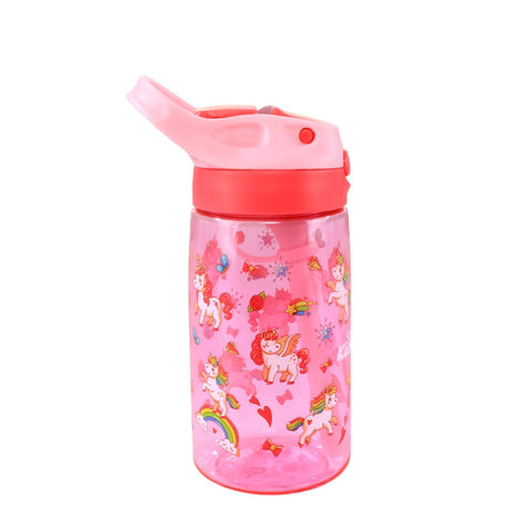 Image of Smily kiddos Sipper Bottle 450 ml - Unicorn Theme Pink