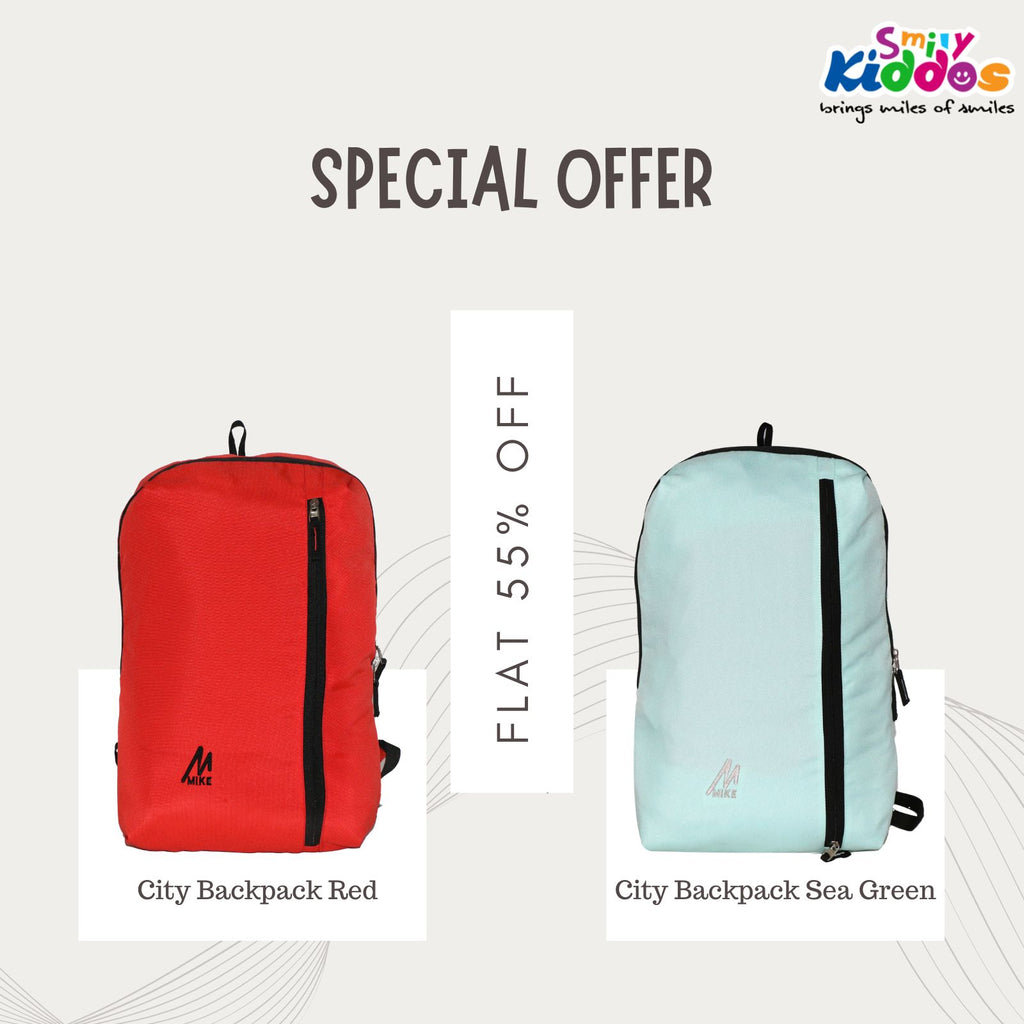 Mike City Backpack Combo Pack (Red - Sea Green)