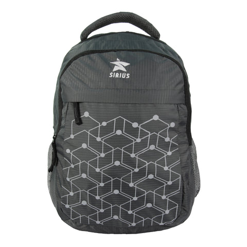 Image of SIRIUS Laptop  LTP 03 Backpack  geometric print Grey & Black
