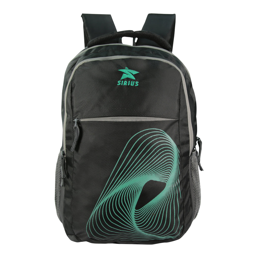 SIRIUS Laptop  LTP 06 Backpack Spiral print  Green & Black