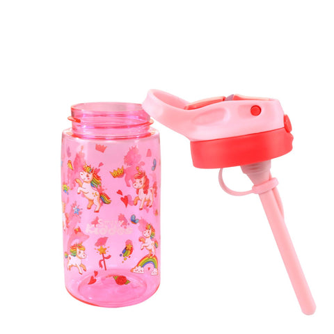 Image of Smily kiddos Sipper Bottle 450 ml - Unicorn Theme Pink