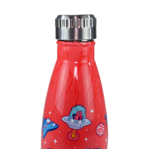 Smily Kiddos Steel Water Bottle Red  - Space Theme