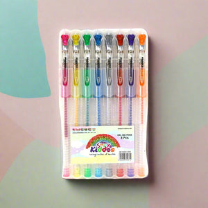 Smily Gel Pens - (Set of 8 )