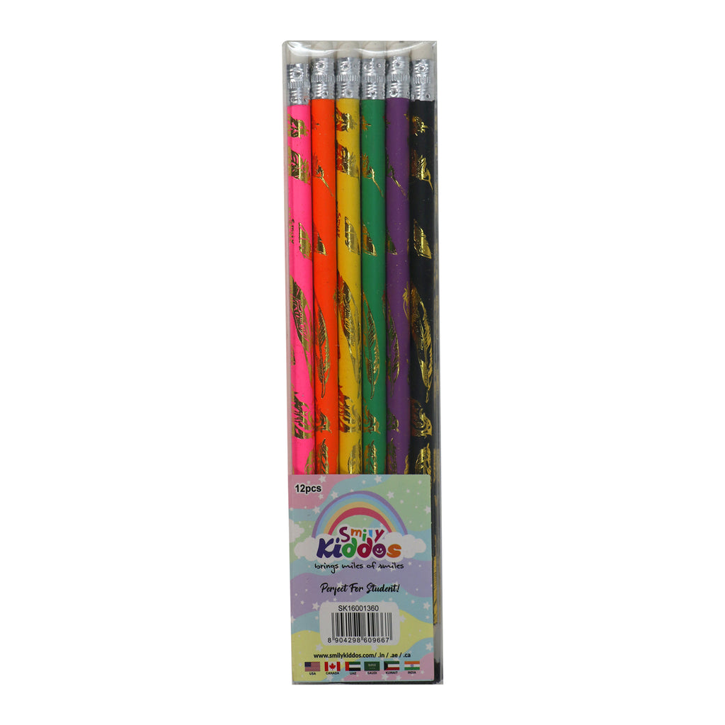 Smily HB Pencils Set For Girls -  (Set of 12 Pencils)