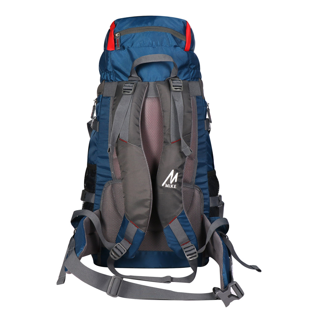 MIKE 65L Hiking Backpack-Red and Blue