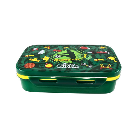 Image of Smily Kiddos Small Brunch Stainless Steel Lunch Box - Sports Theme Green