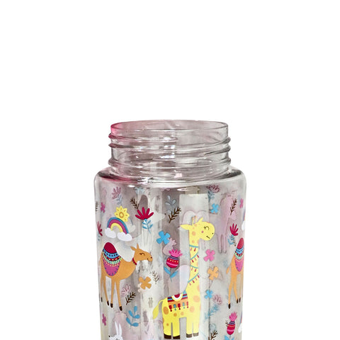 Image of Smily kiddos Sipper Bottle 750 ml - Lama Theme | Pink