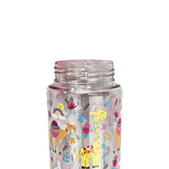 Sipper Bottle 750 ml Lama Theme Pink open cap
