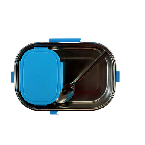 Image of Smily Kiddos Backpack, Lunch Box, Water Bottle : Combo Blue