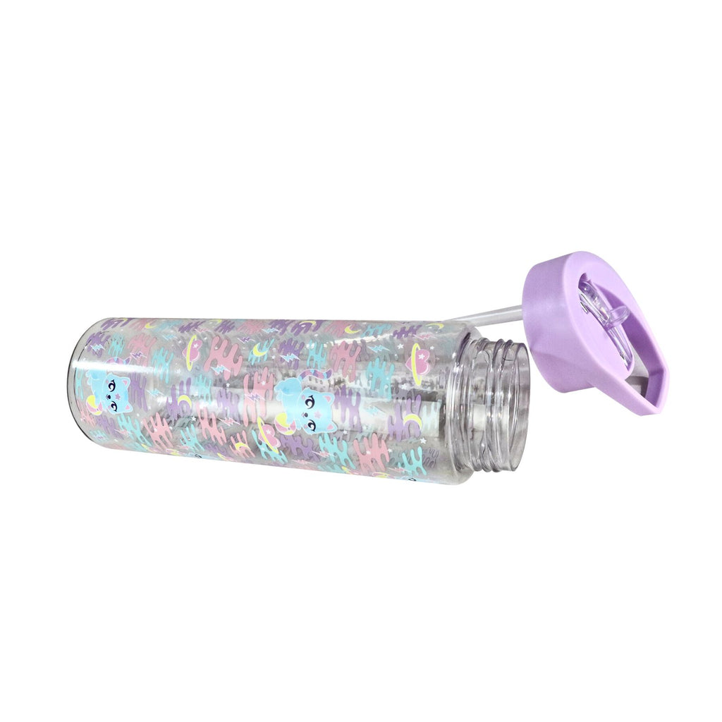 Smily kiddos Sipper Bottle 750 ml - Kitty Theme | Purple