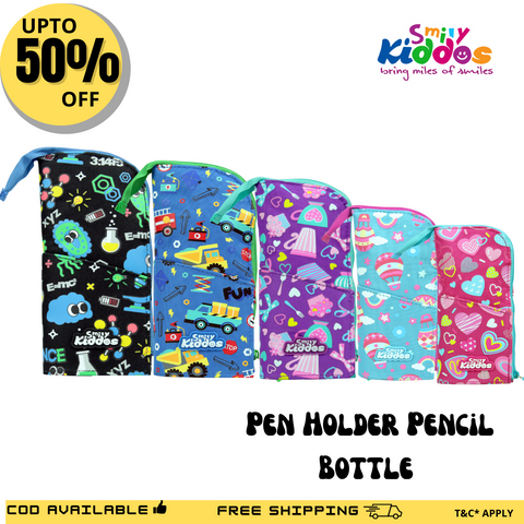 Image of Smily Pen Holder Pencil Cases - Pack of 5 Colors
