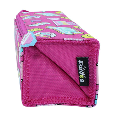 Image of Smily Tray Pencil Case Fun Theme Pink