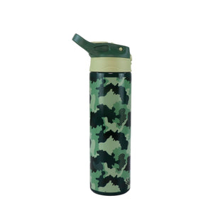 Smily Kiddos Insulated Water Bottle 600ml - Camo Theme Green