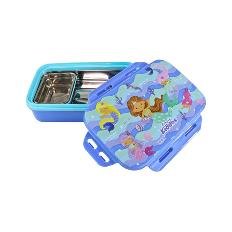 Image of Smily Kiddos Small Brunch Stainless Steel Lunch Box - Mermaid Theme