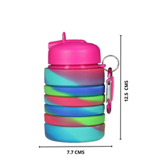 Smily Kiddos Silicone Expandable & Foldable Water Bottle Pink & Purple