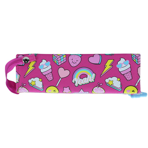 Image of Smily Tray Pencil Case Fun Theme Pink