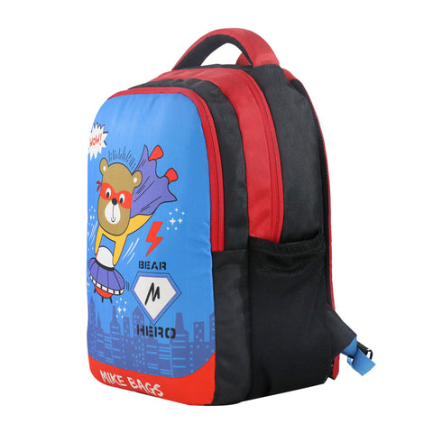 Image of Mike pre school Backpack -Super Teddy-Blue