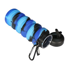 Smily kiddos Silicone Expandable & Foldable Water Bottle Black & Blue