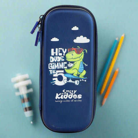 Image of Smily Kiddos Small Pencil case - Dino Blue