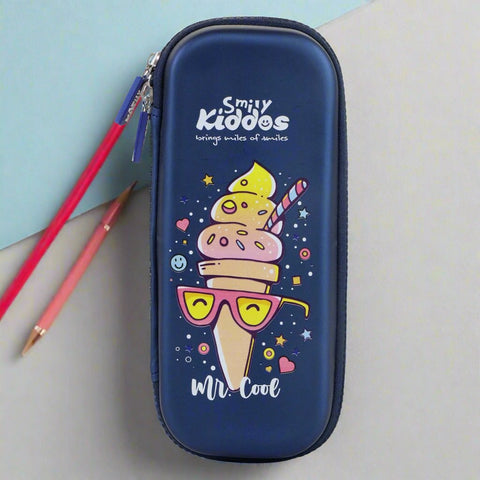 Image of Smily Kiddos Small Pencil case - Ice Cream Blue