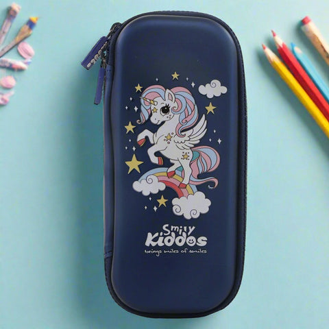 Image of Smily Kiddos Small pencil case - Flying Unicorn - Blue