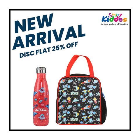 Image of Smily Kiddos Combo Lunch Bag Steel Water Bottles