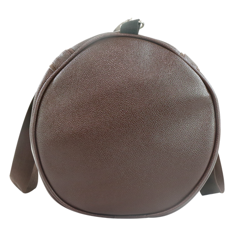 Image of Mike PU Leather Duffle Bag - Dark Brown