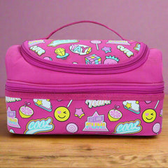 Smily Kiddos Dual Slot Lunch Bag Fun Theme Pink