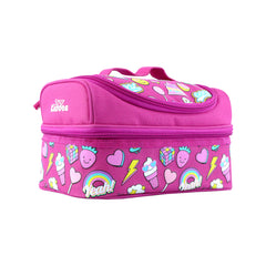Smily Kiddos Dual Slot Lunch Bag Fun Theme Pink