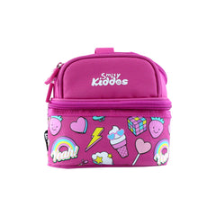 Smily Kiddos Dual Slot Lunch Bag Fun Theme Pink