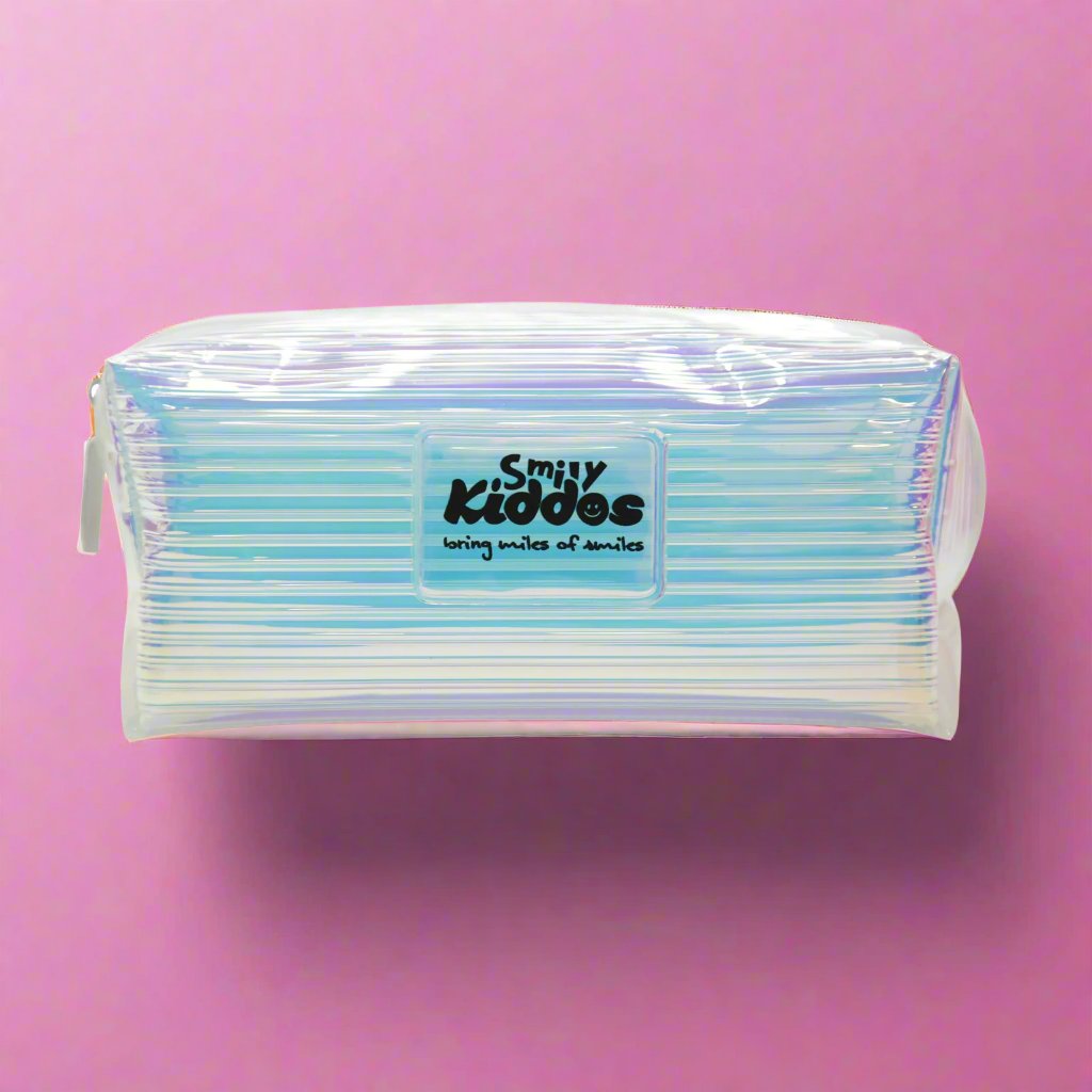 Fancy Transparent Cosmetic Pouch Silver