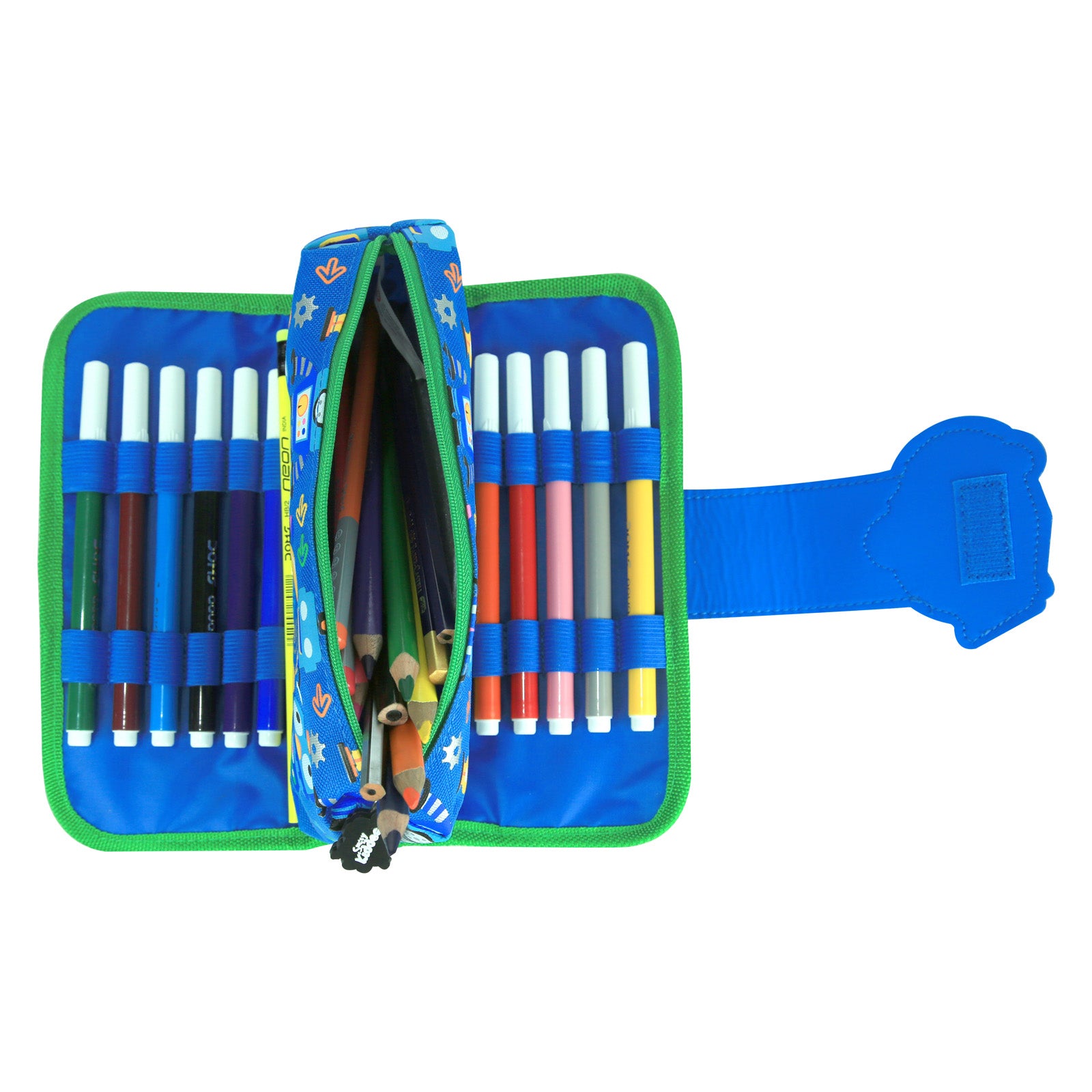 Smily Kiddos Fancy Strap Pencil Case Blue
