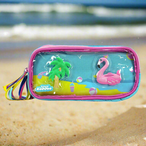 Image of Fancy Transparent Pencil Case Light Blue