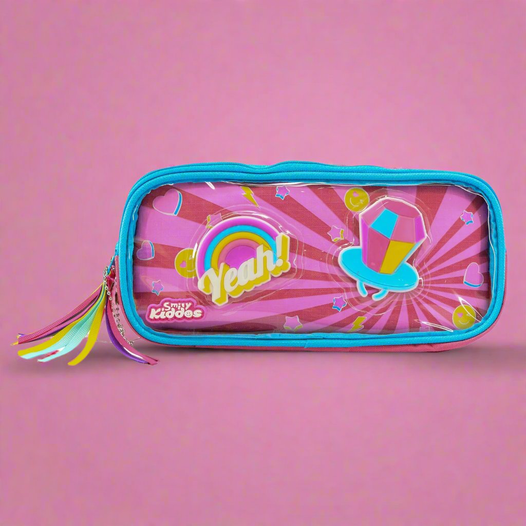 Fancy Transparent Pencil Case Pink